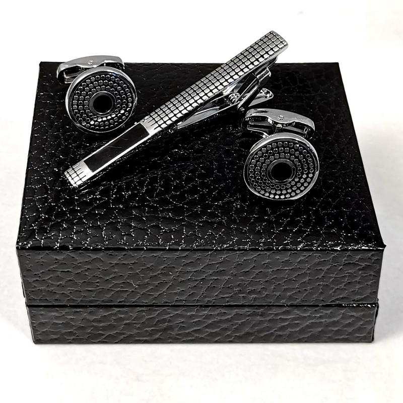 ست دکمه سردست و گیره کراوات مردانه مدل 533