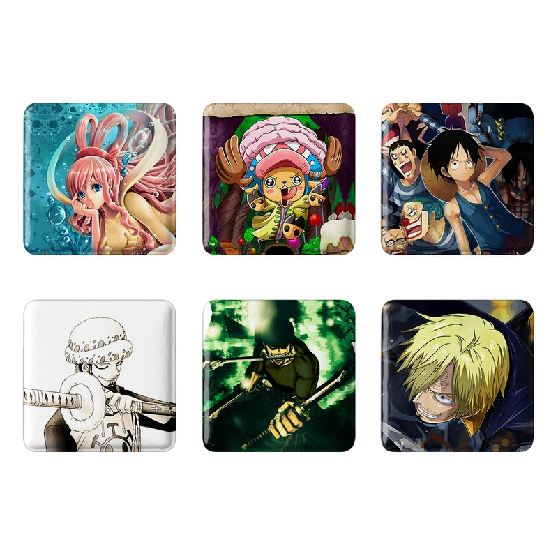 مگنت خندالو طرح انیمه وان پیس One Piece کد 940A مجموعه 6 عددی