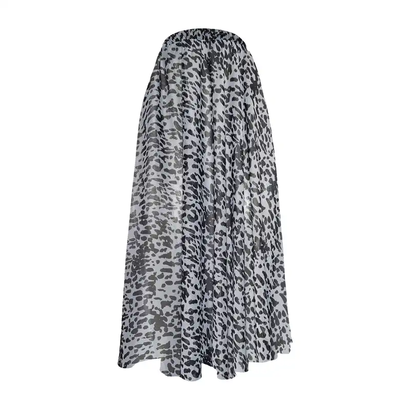 دامن کلوش زنانه مدل H47 رنگ آبی روشن