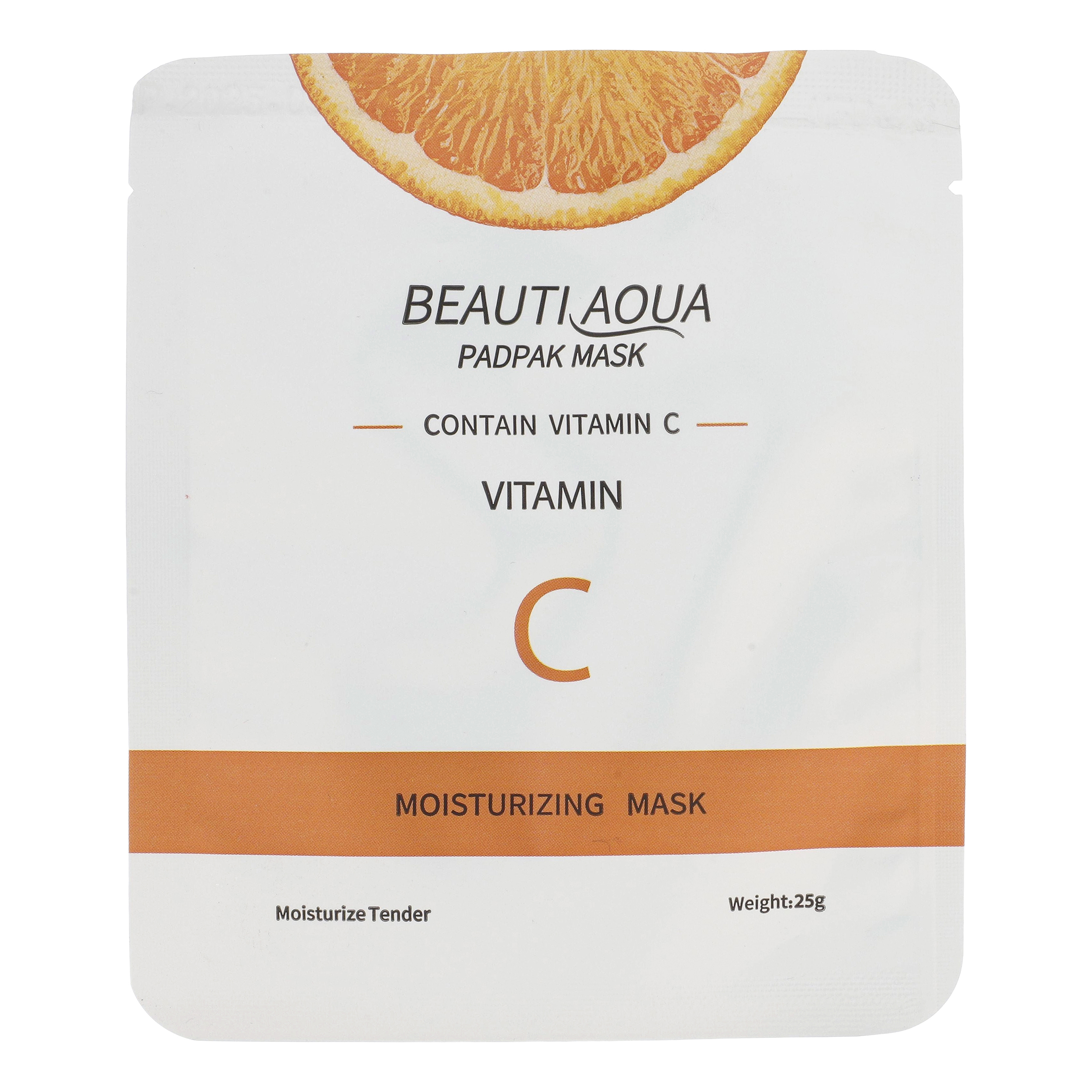 ماسک صورت بیوتی آکوا مدل پرتقال وزن 25 گرم
