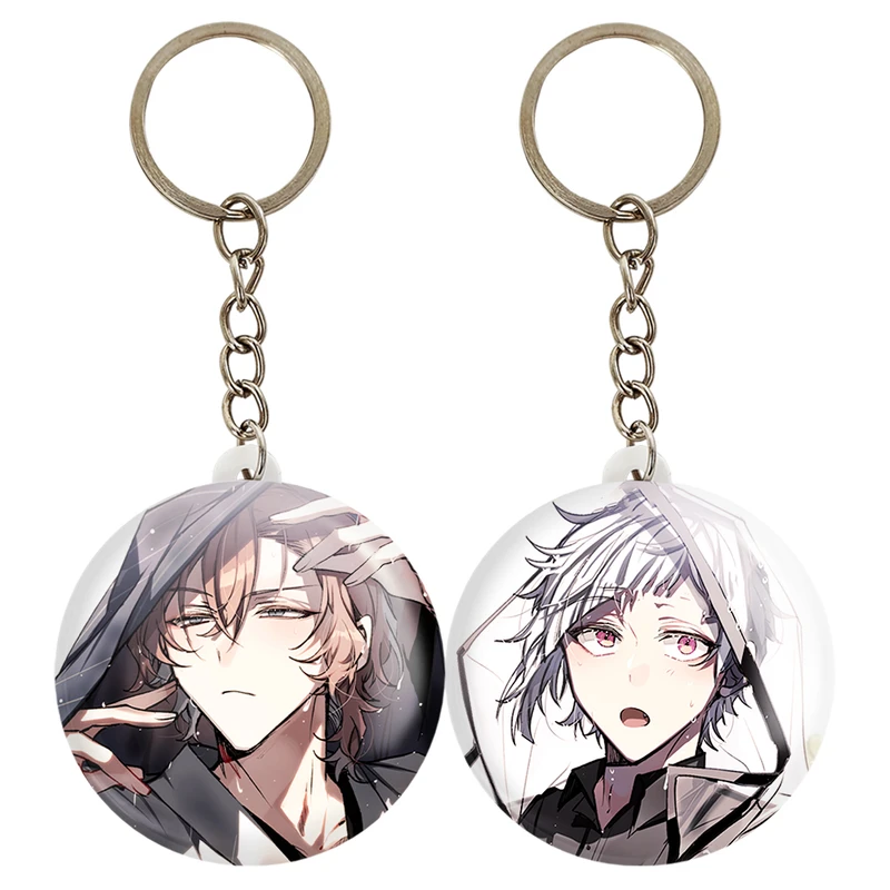 جاکلیدی خندالو مدل آتسوشی و چویا انیمه سگ های ولگرد بانگو کد A197 مجموعه 2 عددی