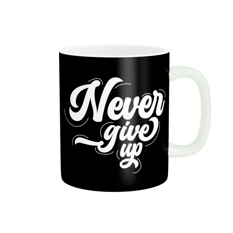ماگ پاد آفرین طرح جمله انگیزشی  Never give up کد 2015