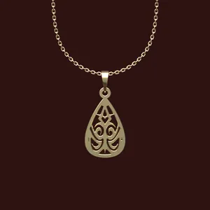 گردنبند طلا 18 عیار زنانه مدوپد مدل هندسی کد W2-1-1235