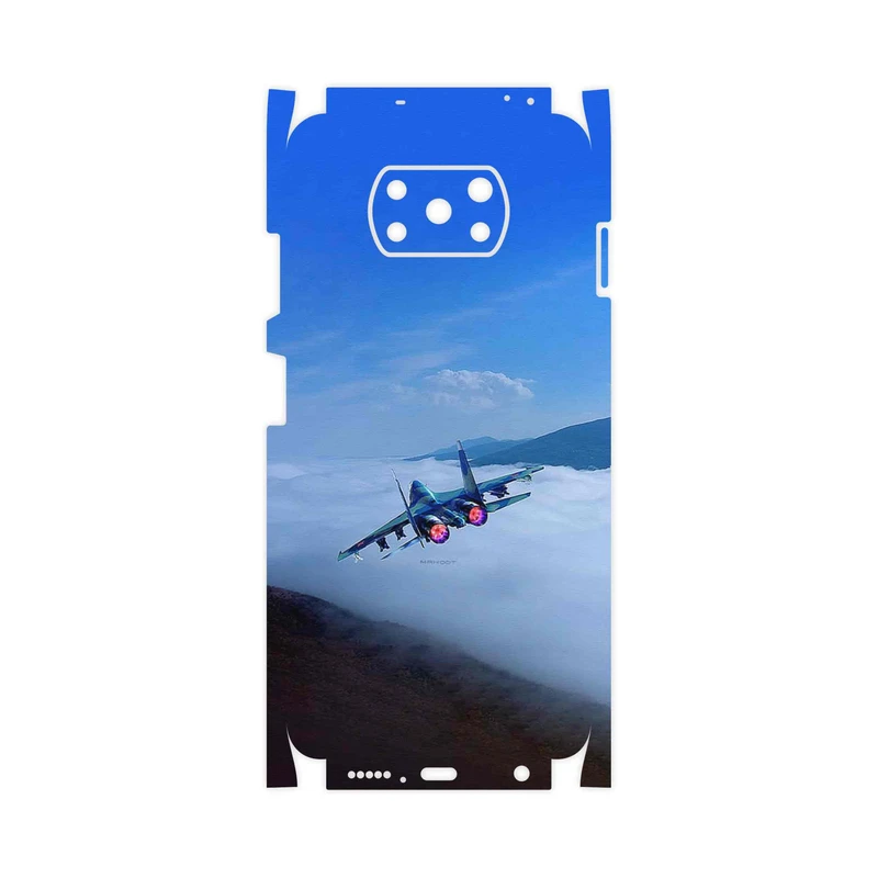 برچسب پوششی ماهوت مدل Fighter plane Su27-FullSkin مناسب برای گوشی موبایل شیائومی Poco X3 Pro