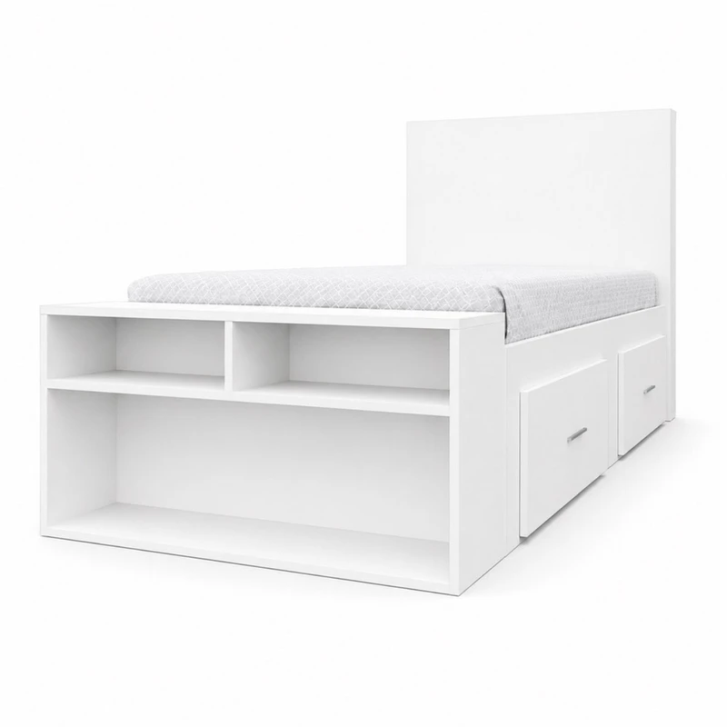 تخت‌خواب ملامینه یک نفره مدل t103 سایز 90 * 230 سانتی‌متر
