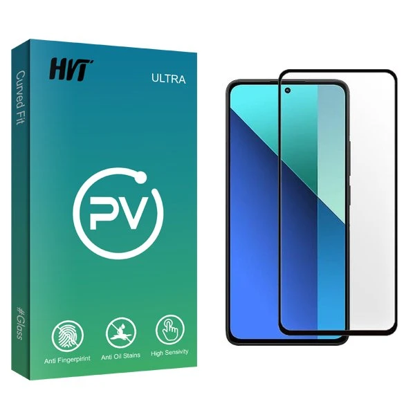 محافظ صفحه نمایش شیشه ای اچ وی تی مدل PV FullGlue مناسب برای گوشی موبایل شیائومی Redmi Note 13 Pro 5G