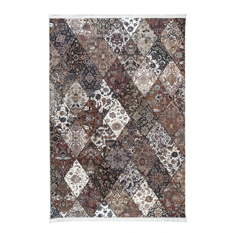 فرش ماشینی محتشم طرح چهل تکه کد 100509