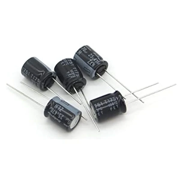 خازن الکترولیت 470 میکروفاراد کد 125 بسته 5 عددی