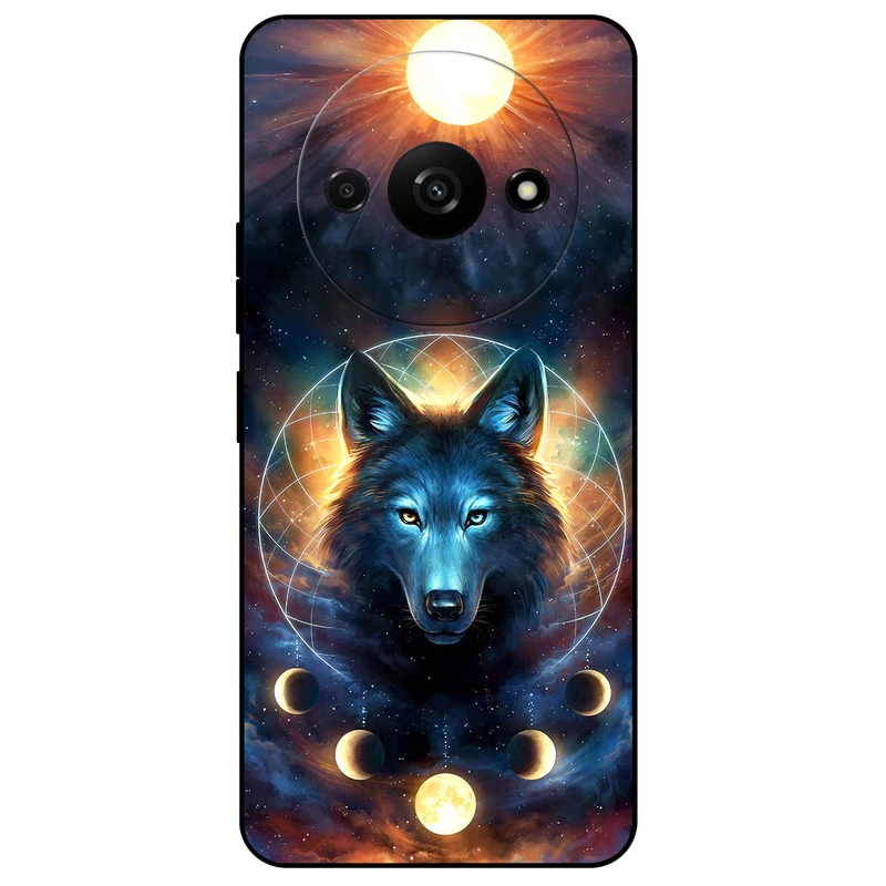 کاور مگافون طرح گرگ و ماه مدل 8006 مناسب برای گوشی موبایل شیائومی Poco C61