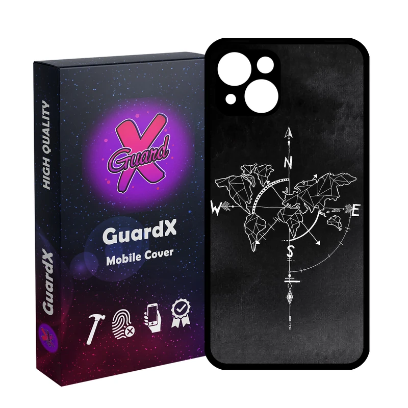 کاور گارد ایکس طرح نقشه مدل Glass10814 مناسب برای گوشی موبایل اپل iPhone 13