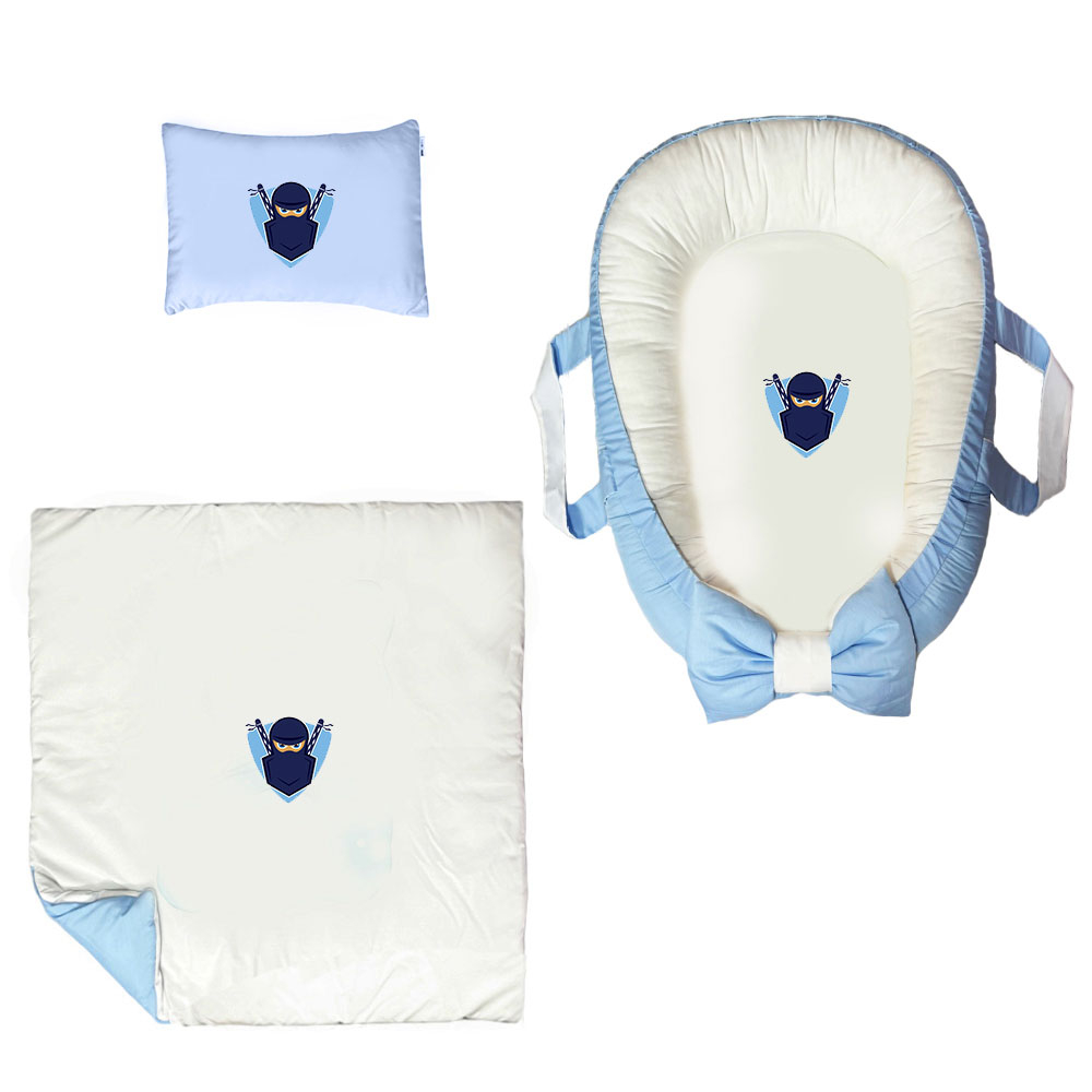 سرویس خواب سه تکه نوزاد ناریکو مدل گارد محافظ دار طرح نینجا کد 0363