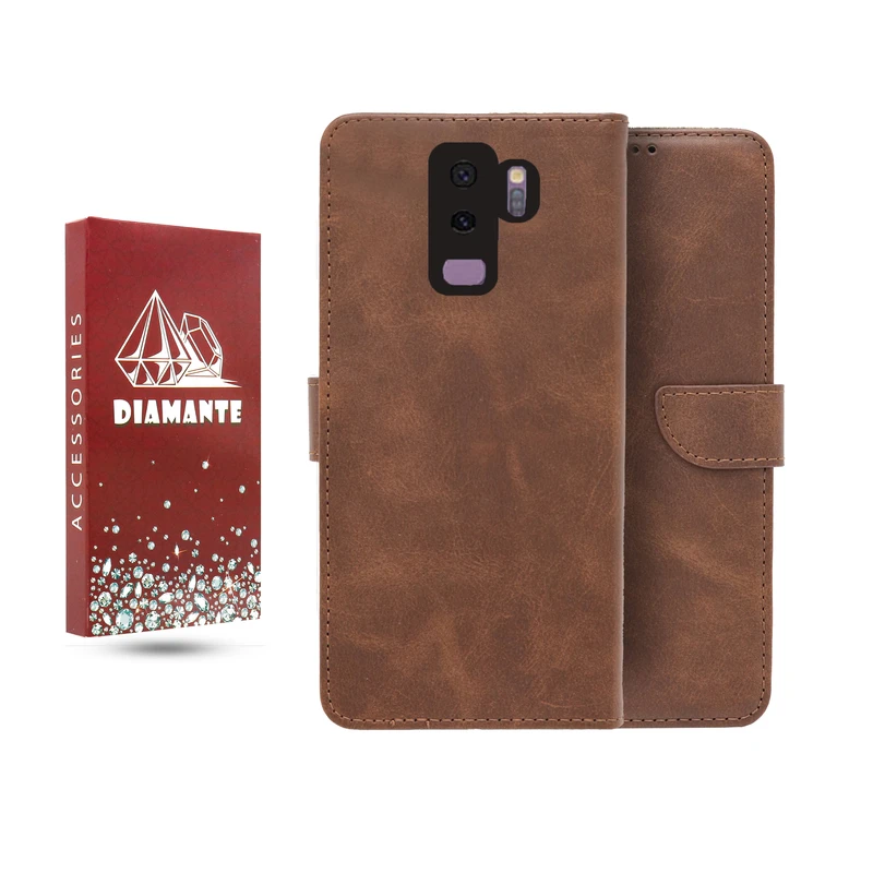  کیف کلاسوری دیامانته مدل چرم مناسب برای گوشی موبایل سامسونگ Galaxy S9 Plus