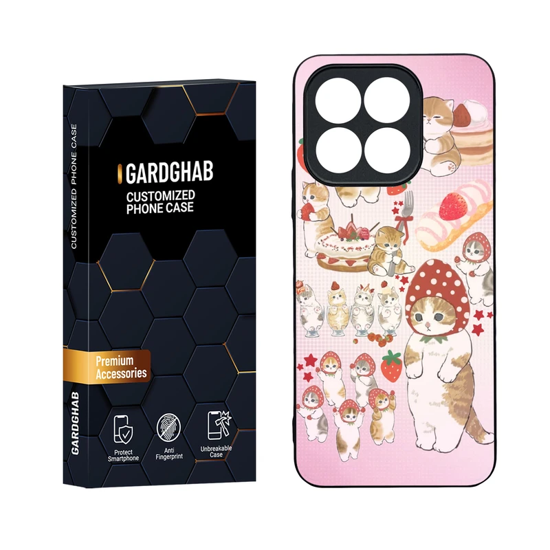 کاور گارد قاب مدل دور ژله ای پشت گلس فانتزی مناسب برای گوشی موبایل آنر Honor X6b 4G