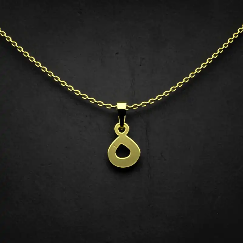 گردنبند طلا 18 عیار زنانه مدوپد مدل حرف ه کد I3-1-1331