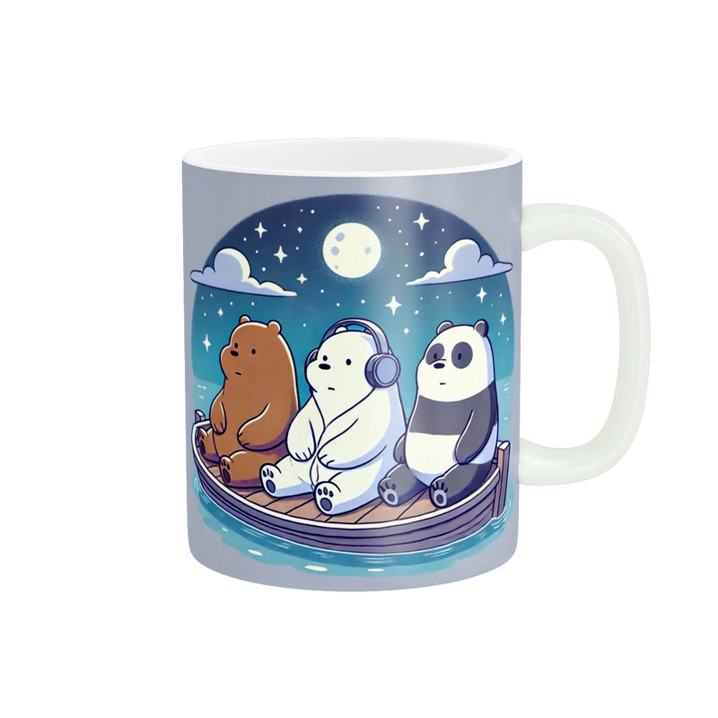 ماگ پادآفرین مدل سه خرس کله پوک بامزه کد p9668