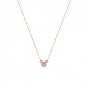 گردنبند طلا 18 عیار دخترانه الی گالری میکی موس نگینی