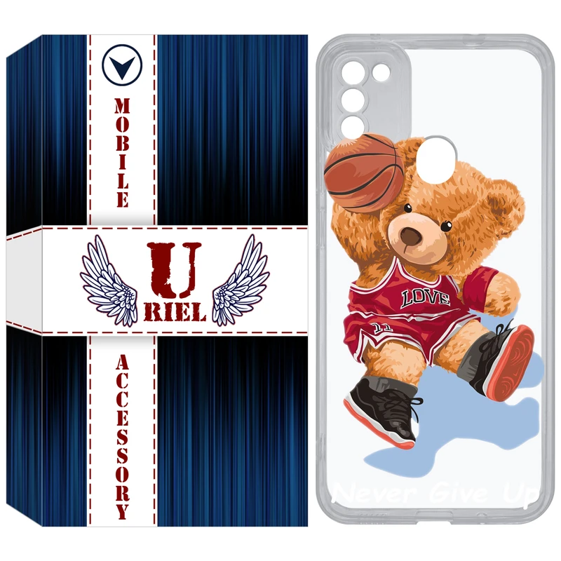 کاور یوریل مدل Clear کد 63 طرح خرس ورزشکار مناسب برای گوشی موبایل سامسونگ Galaxy A11 / M11