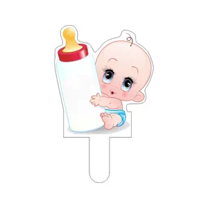 تاپر کیک طرح کودک و شیشه شیر کد 50