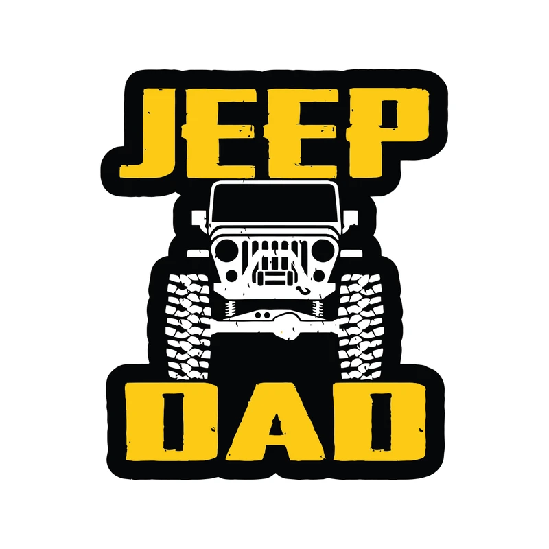 استیکر خودرو پویا مارکت طرح جیپ پدر کد 1720