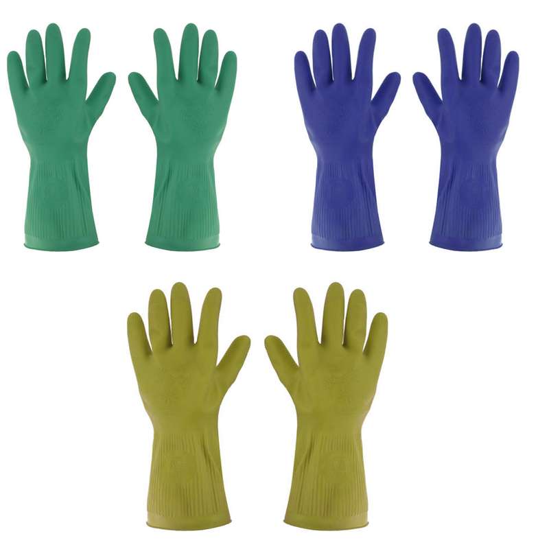 دستکش نظافت دستکش گیلان مدل کرال کد 204 بسته 3 عددی
