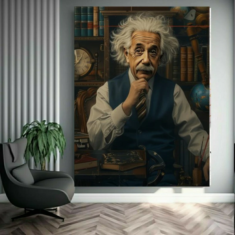 تابلو بوم طرح مخمل فیزیکدان بزرگ مدل آلبرت انیشتین کد BK23703