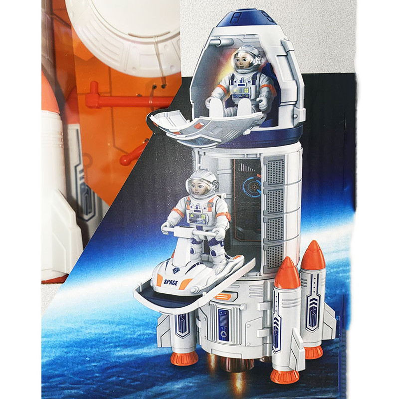 اسباب بازی مدل موشک فضاپیما طرح فضانوردان با اسکوتر کد H201A مجموعه 3 عددی