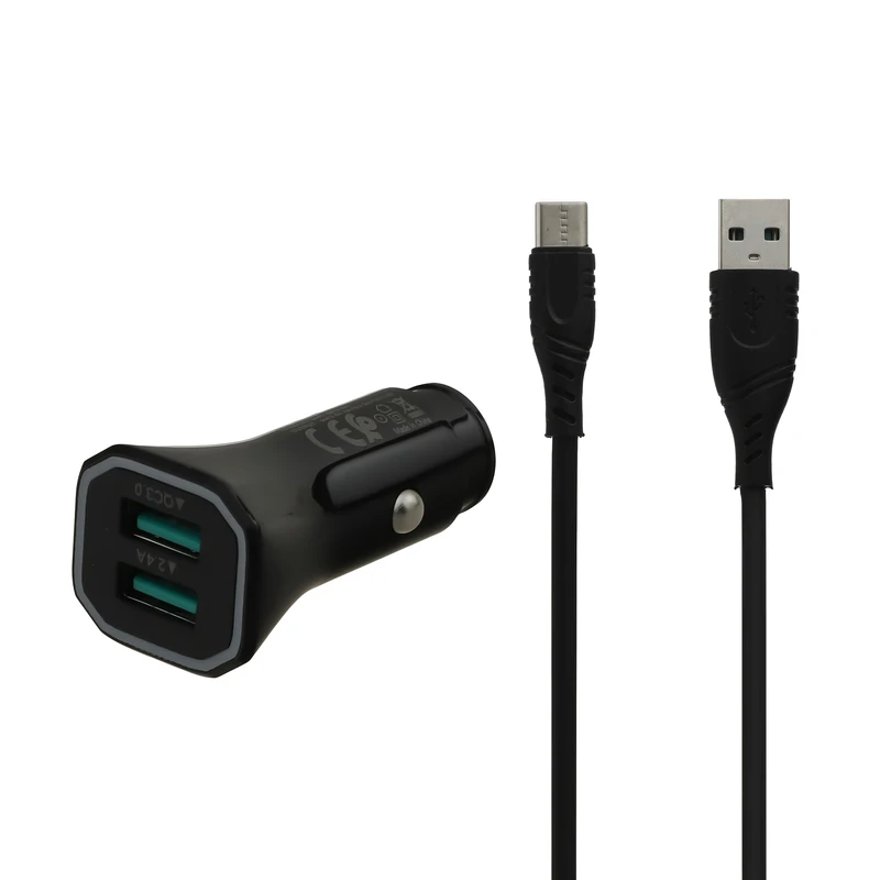 شارژر فندکی مودم کت مدل 005 به همراه کابل تبدیل USB-C