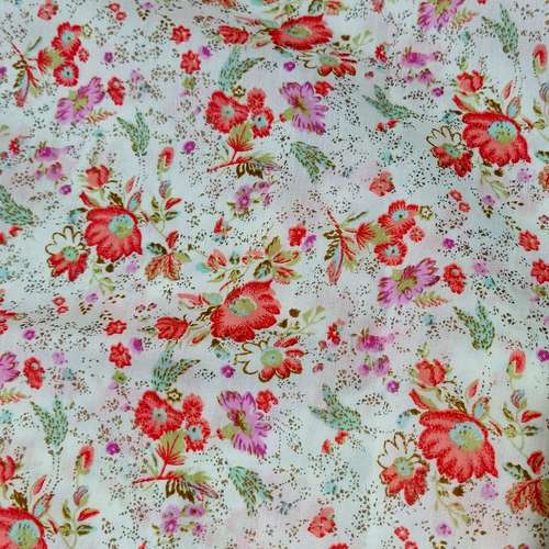 پارچه لباس مدل تترون طرح گلریز