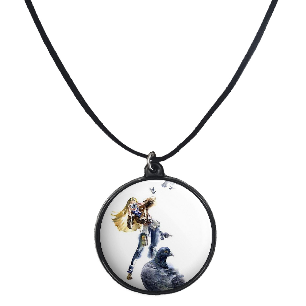 گردنبند پرمانه طرح عکاس کد pmb.5166 مدل دو طرفه