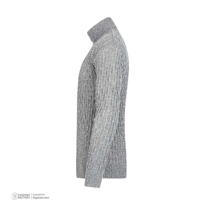 پلیور یقه اسکی مردانه مدل آجری کد AJ-SKI-TU رنگ طوسی روشن