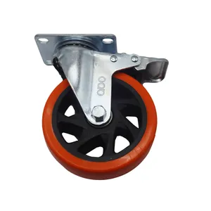 چرخ کفی‌دار گردان مدل ترمز دار کد YPT-GARDAN-125*32MM