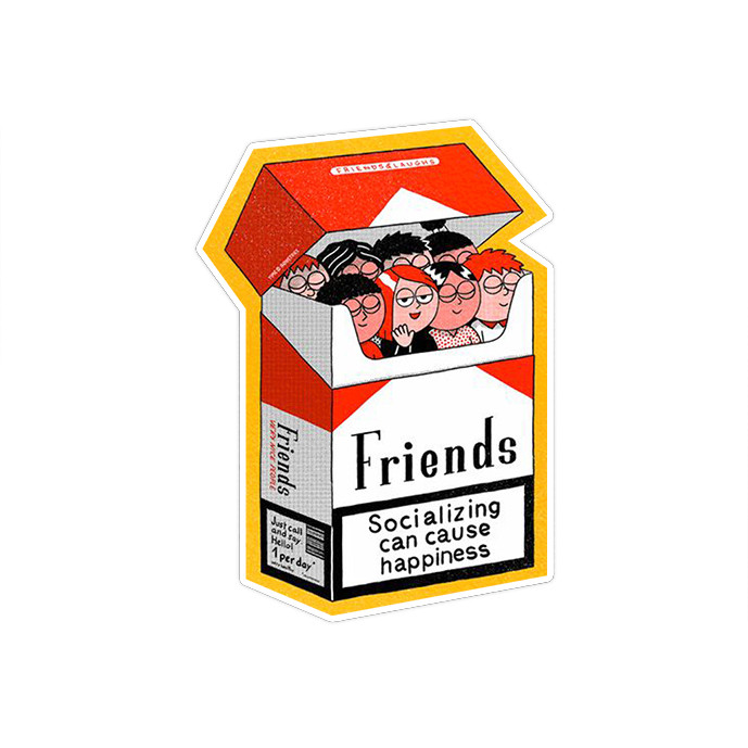 استیکر لپ تاپ ماسا دیزاین طرح friend مدل STKA00437