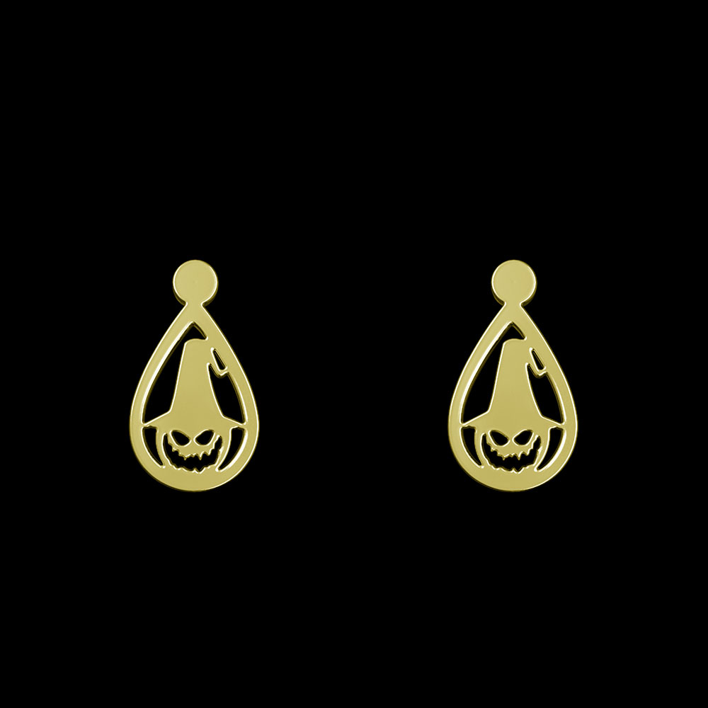 گوشواره طلا 18 عیار زنانه مدوپد مدل هالووین کد GA1-13779