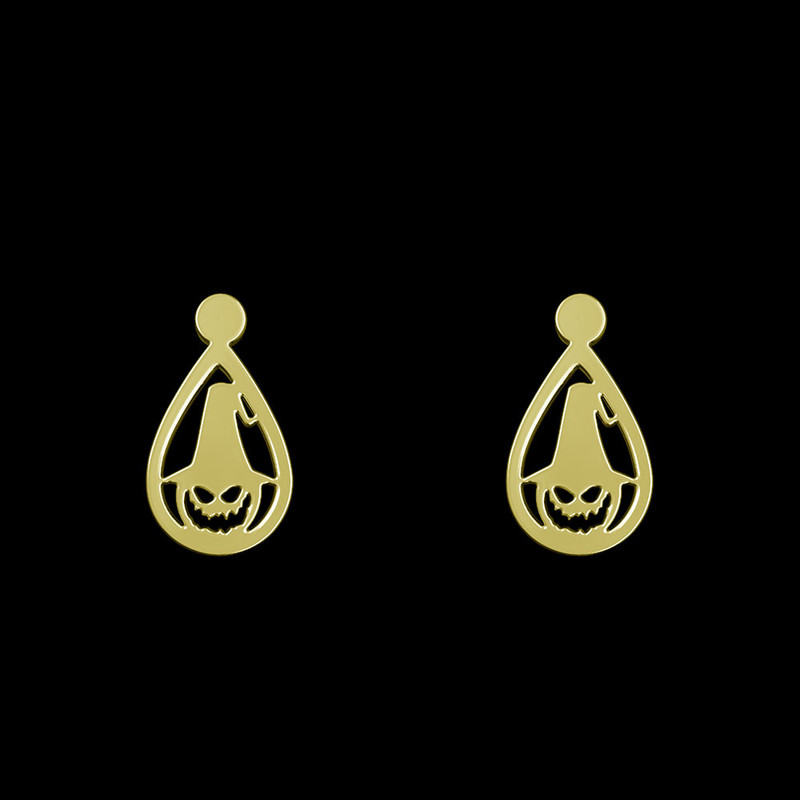 گوشواره طلا 18 عیار زنانه مدوپد مدل هالووین کد GA1-13779