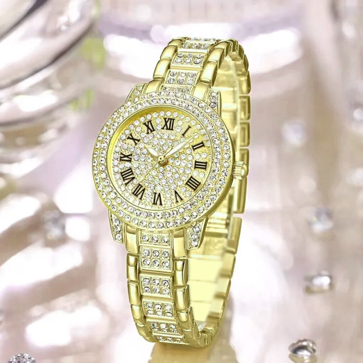 ساعت مچی عقربه ای زنانه مدل الماس لوکس کد TAL01