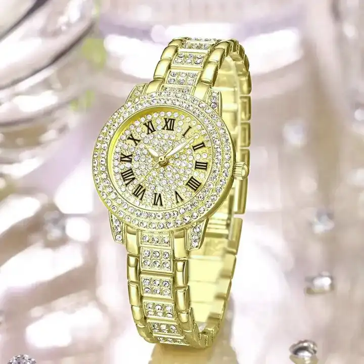 ساعت مچی عقربه ای زنانه مدل الماس لوکس کد TAL01