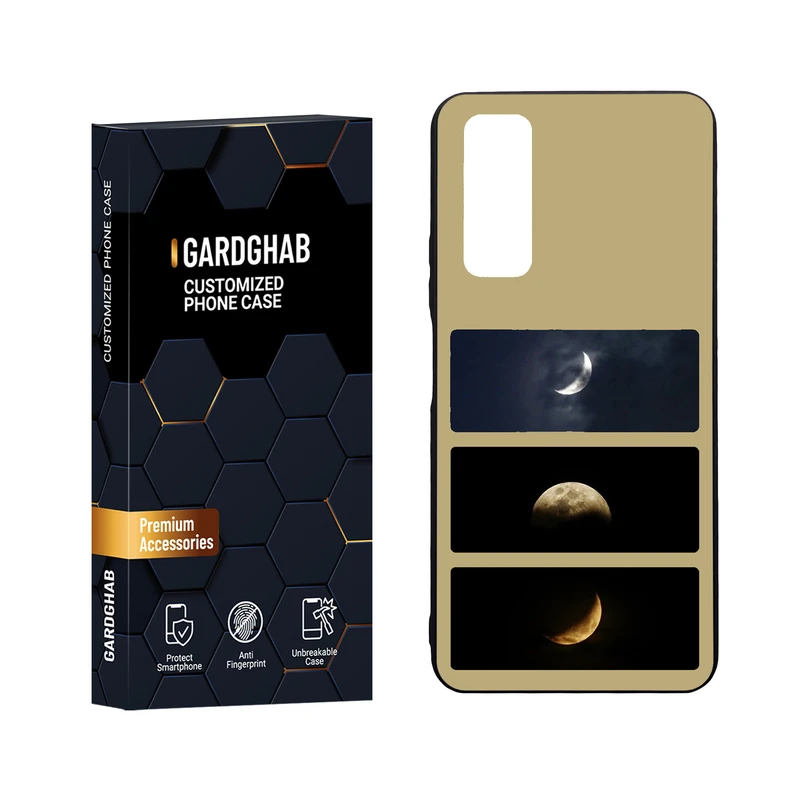  کاور گارد قاب مدل دور ژله ای پشت گلس کهکشان مناسب برای گوشی موبایل هوآوی Y7a