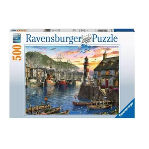 پازل 500 تکه راونزبرگر مدل Sunrise at the Port کد 15045