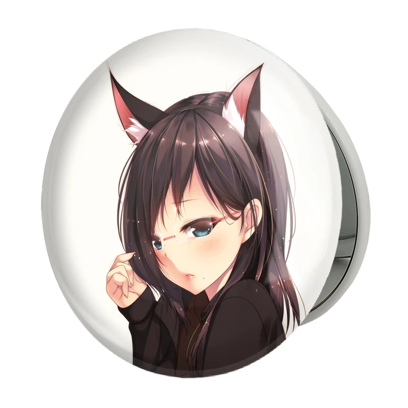 آینه جیبی خندالو طرح کیوکو شیمیزو انیمه هایکیو Haikyu مدل تاشو کد 17790 