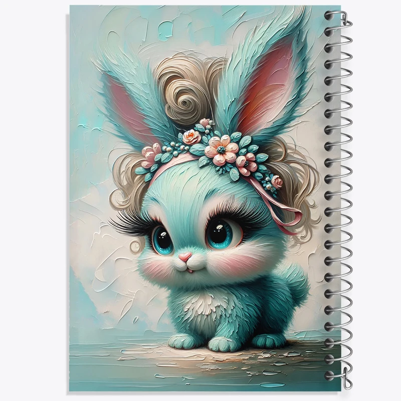 دفتر شطرنجی 50 برگ خندالو طرح خرگوش کیوت کد F5507