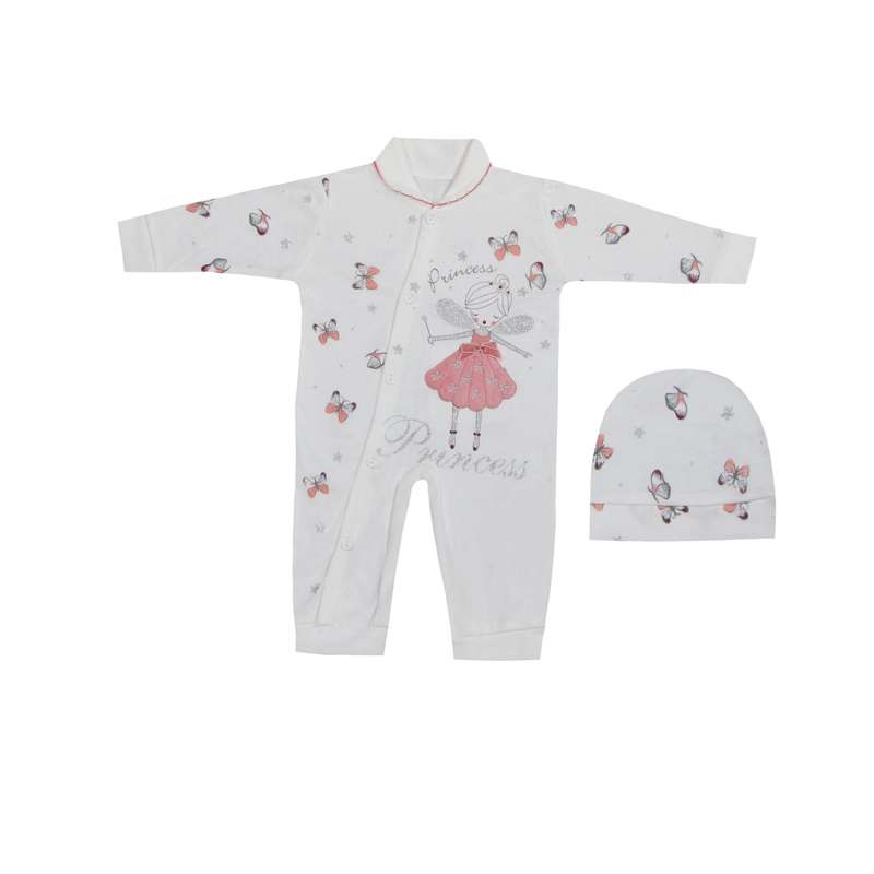 ست سرهمی و کلاه نوزادی مدل wo 10