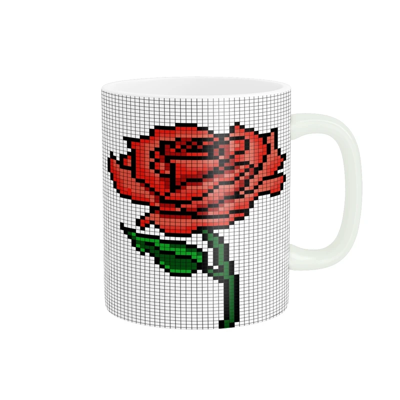 ماگ پاد آفرین مدل گل پیکسلی کد a-127