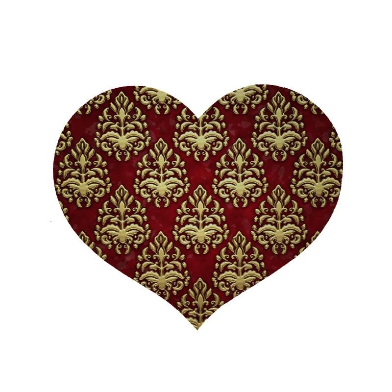 پادری مدل قلب طرح کلاسیک کد 5866 سایز 90x90 سانتی متر 