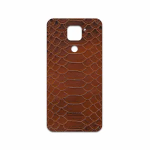 MAHOOT Brown-Snake-Leather Cover Sticker for Xiaomi Redmi 10X