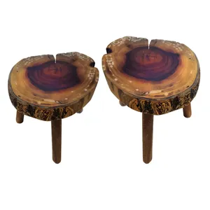 گلدان چوبی مدل زردآلو مجموعه 2 عددی 