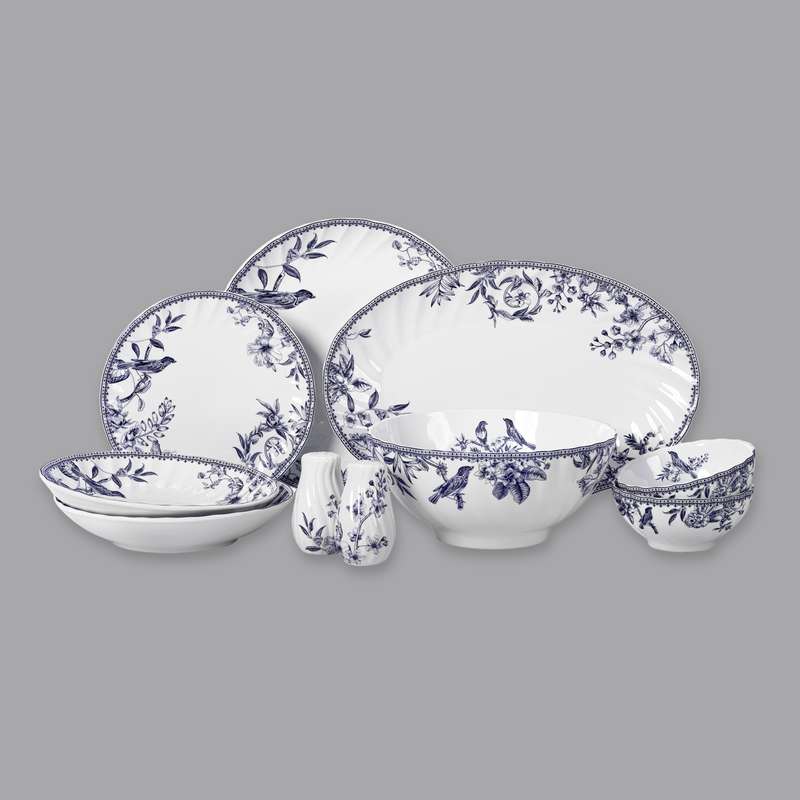 سرویس غذاخوری 28 پارچه 6 نفر گلد کیش مدل GK646384 طرح لوتوس