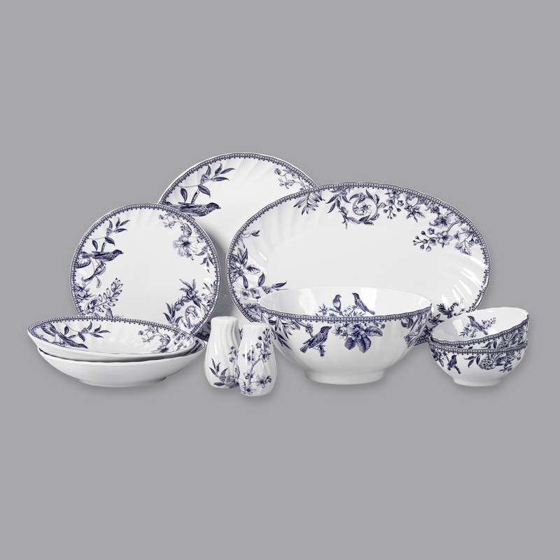 سرویس غذاخوری 28 پارچه 6 نفر گلد کیش مدل GK646384 طرح لوتوس