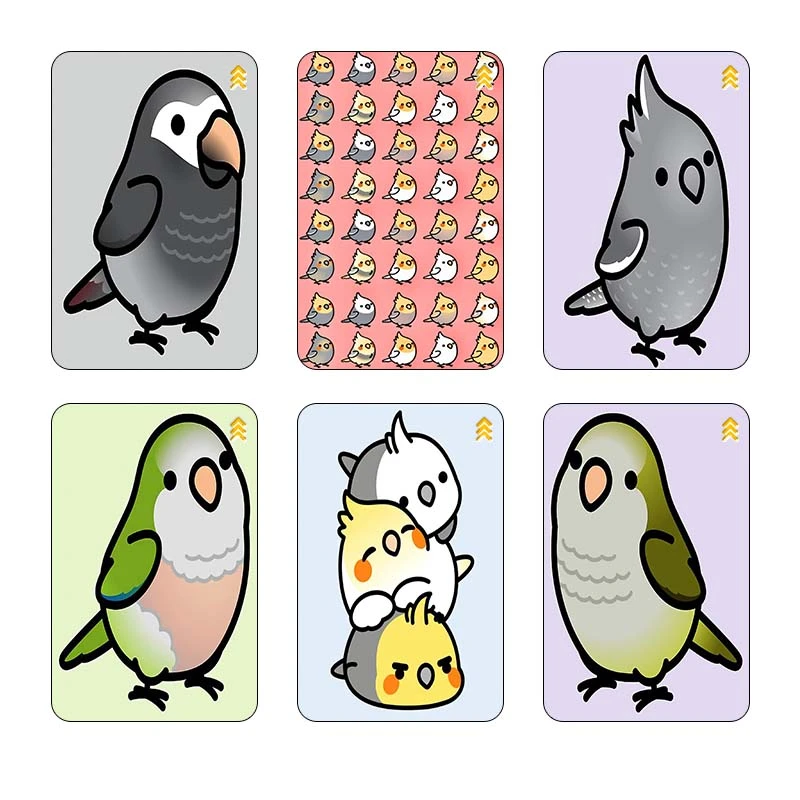 استيکر کارت کارنيکا طرح طوطی کد 87753 مجموعه 6 عددی