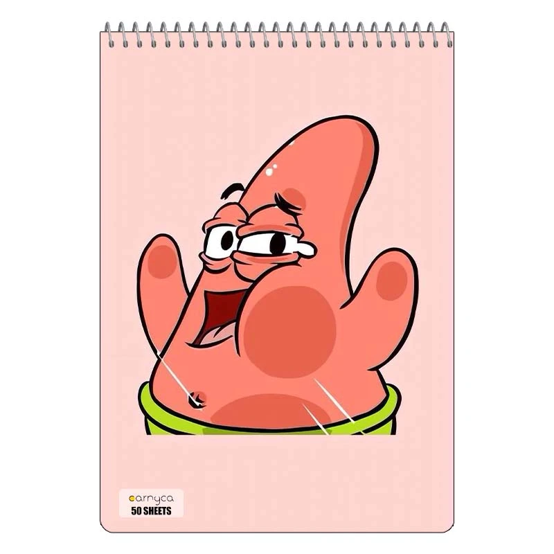 دفتر نقاشی 50 برگ سیمی کارنیکا طرح باب اسفنجی spong bob کد 20000