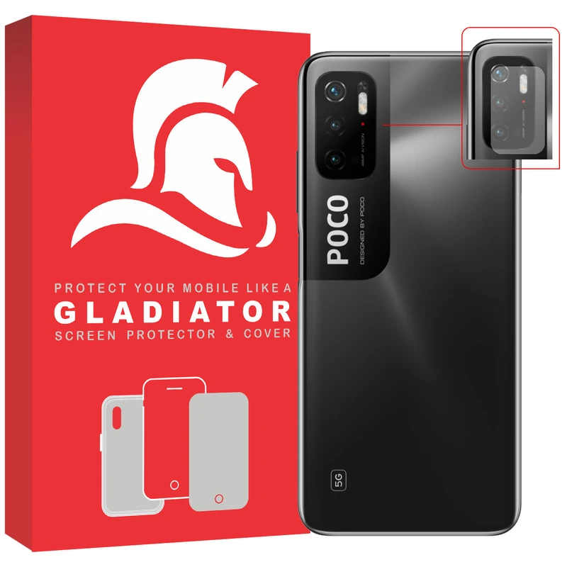  محافظ لنز دوربین گلادیاتور مدل GCX1000 مناسب برای گوشی موبایل شیائومی Poco M3 Pro